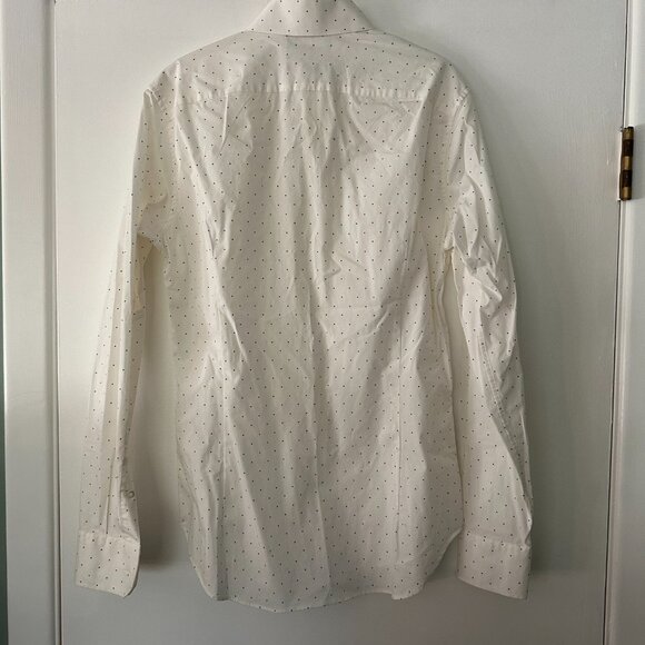 White Dotted Bonobos Button Down Shirt Mens - Picture 5 of 5